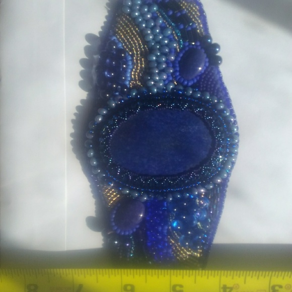 Lapis cuff bracelet - Picture 4 of 4
